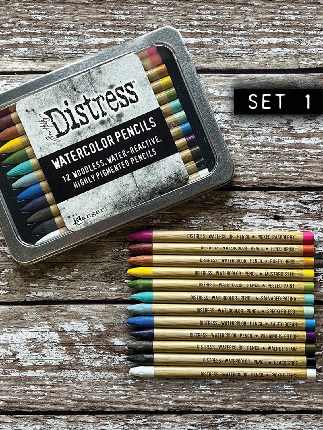 Tim Holtz Distress® Watercolor Pencils Set 1 Writing & Coloring Distress 