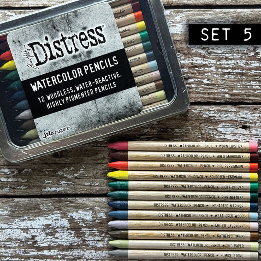 Tim Holtz Distress® Watercolor Pencils Set 5 Writing & Coloring Distress 