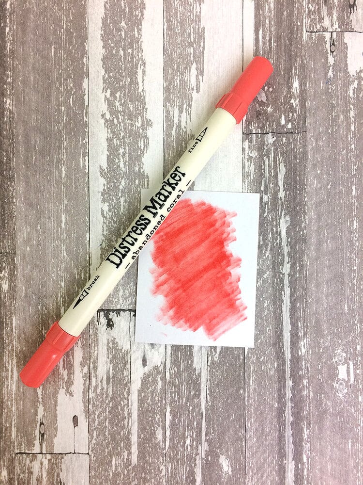 Tim Holtz Distress® Dual Tip Marker Abandoned Coral Writing & Coloring Distress 