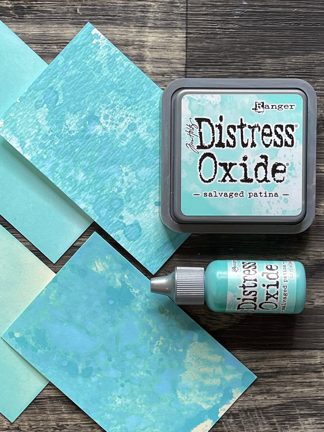 Tim Holtz Distress® Oxide® Ink Pad Re-Inker Salvaged Patina 0.5oz Ink Distress 