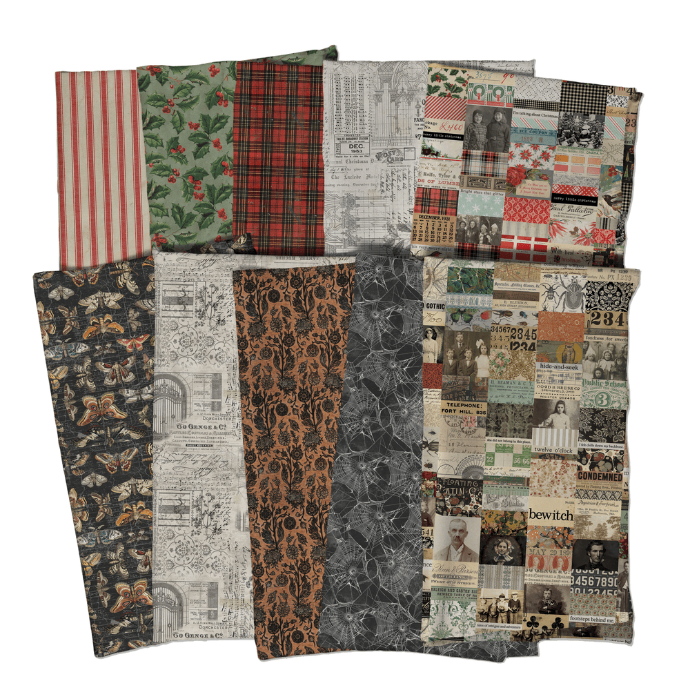 Tim Holtz Eclectic Elements Pre-Cut Fat Quarters FreeSpirit Fabrics, Seasonal Fabric Tim Holtz Other 
