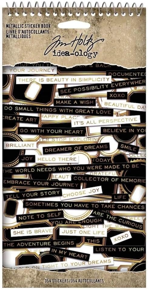 Tim Holtz Idea-ology Metallic Sticker Book Idea-ology Tim Holtz Other 