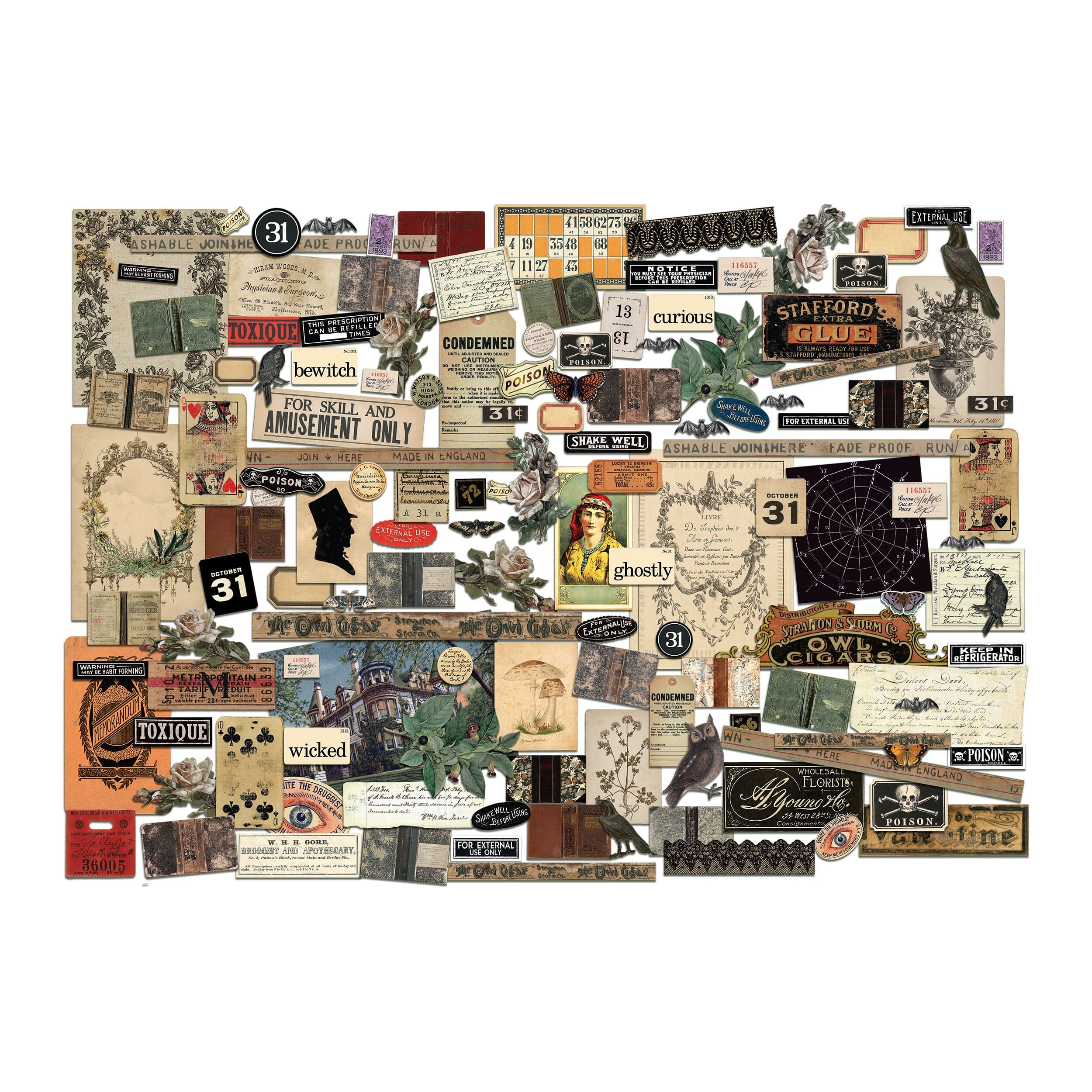 Tim Holtz Idea-ology Ephemera Pack Halloween Tim Holtz Other 