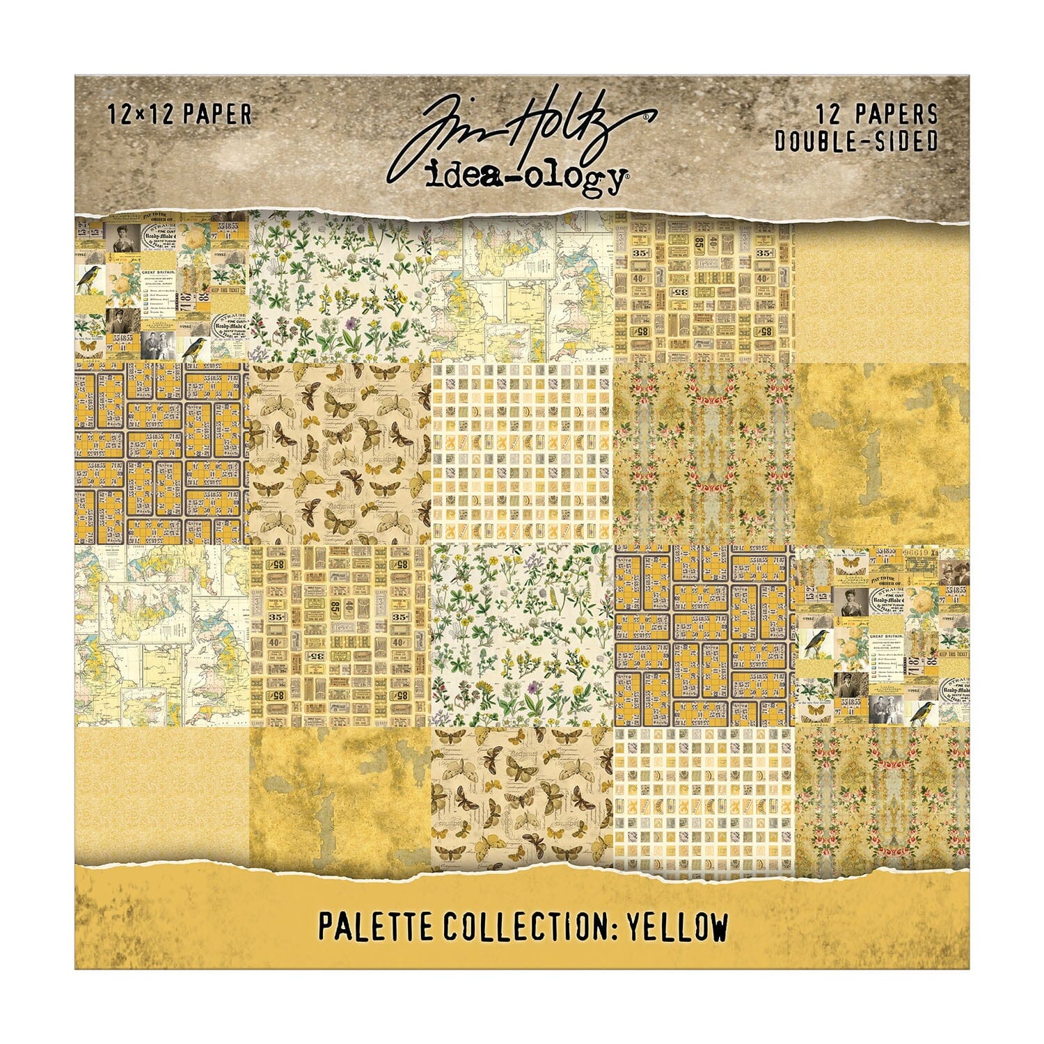 Tim Holtz® Idea-ology Palette Collection - Yellow 12x12 Idea-ology Tim Holtz Other 