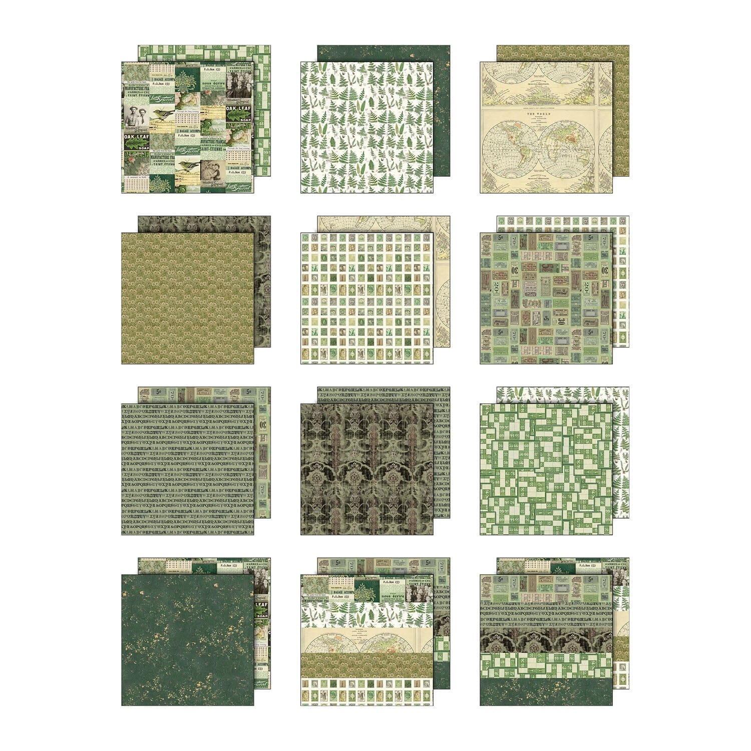Tim Holtz® Idea-ology Palette Collection - Green 12x12 Idea-ology Tim Holtz Other 