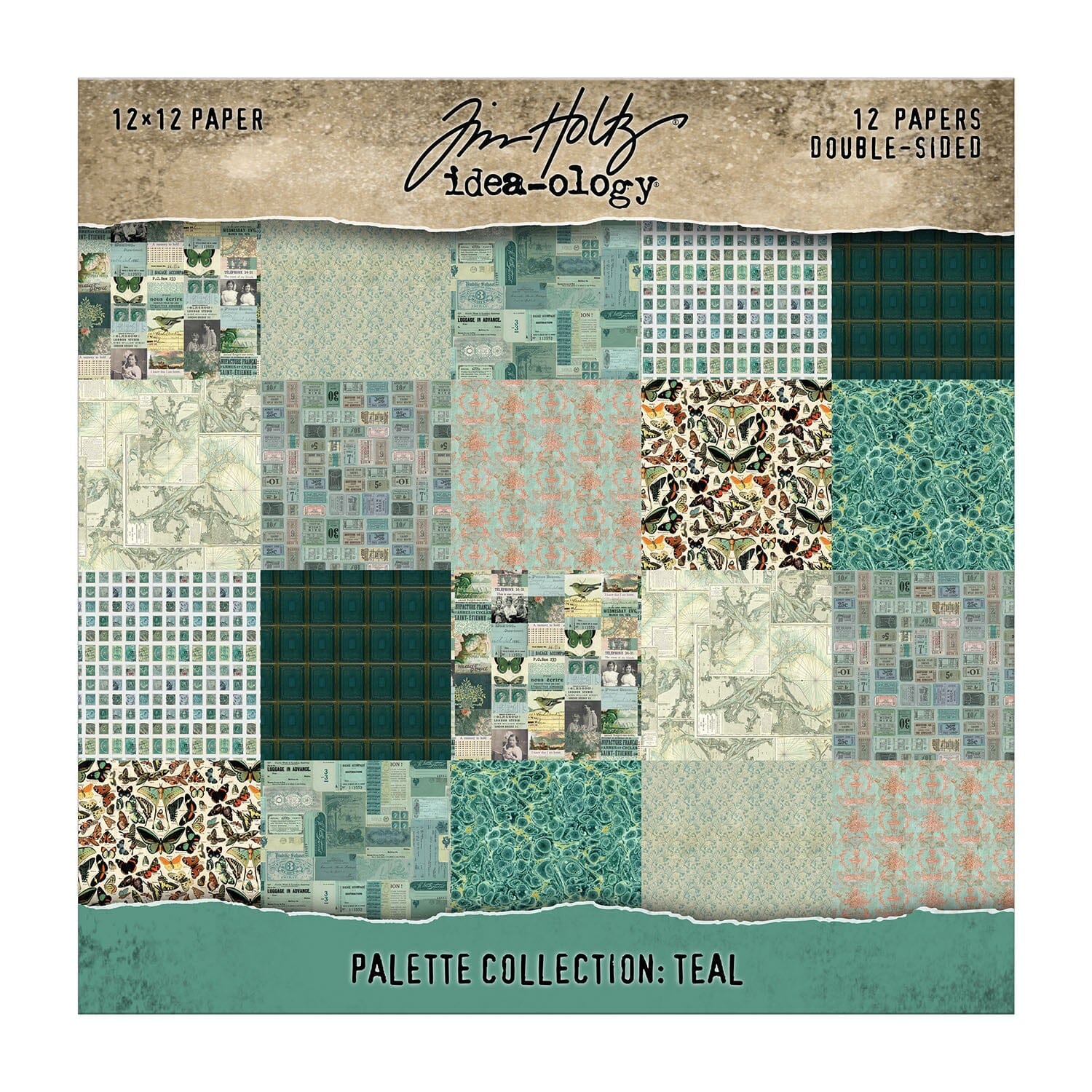 Tim Holtz® Idea-ology Palette Collection - Teal 12x12 Idea-ology Tim Holtz Other 