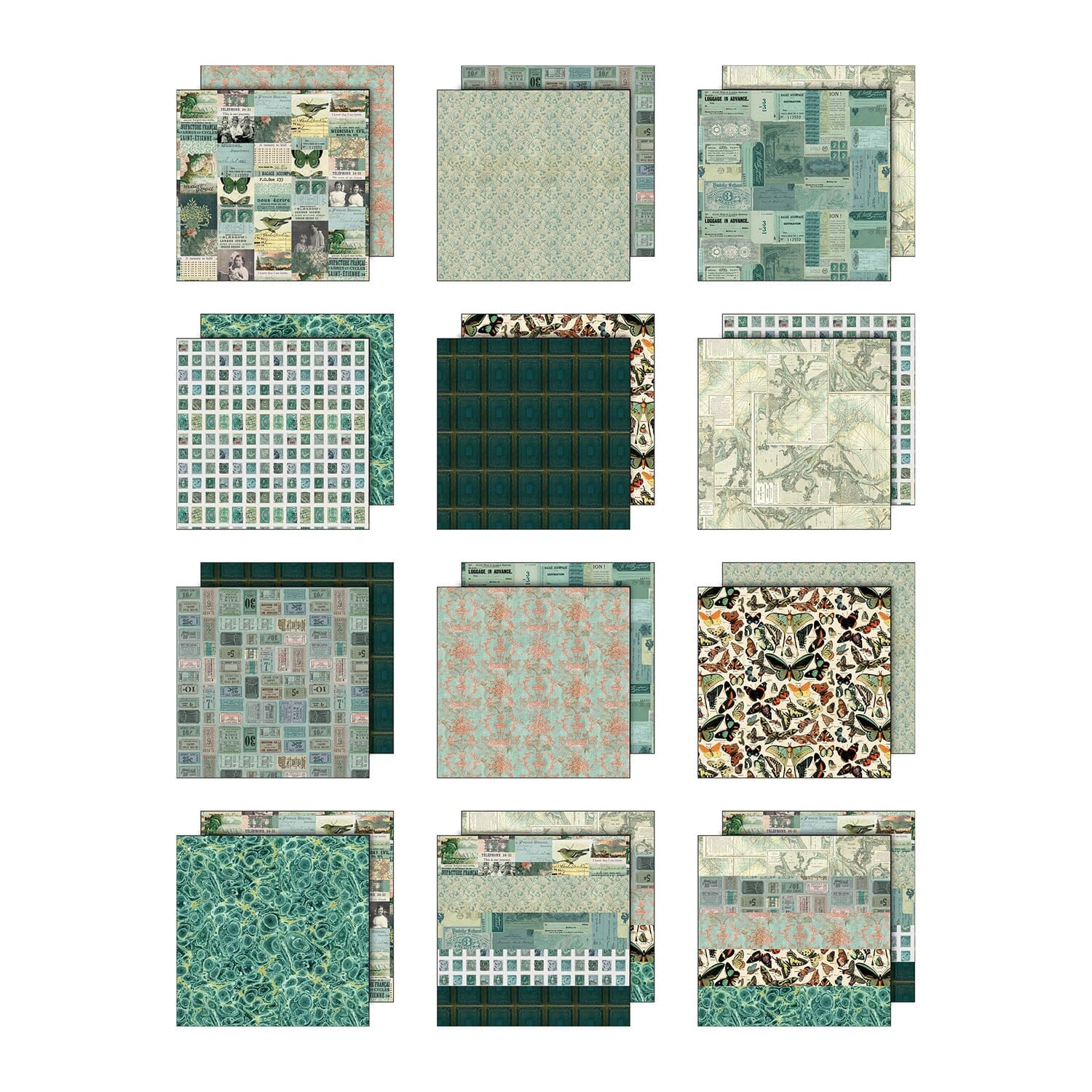 Tim Holtz® Idea-ology Palette Collection - Teal 12x12 Idea-ology Tim Holtz Other 