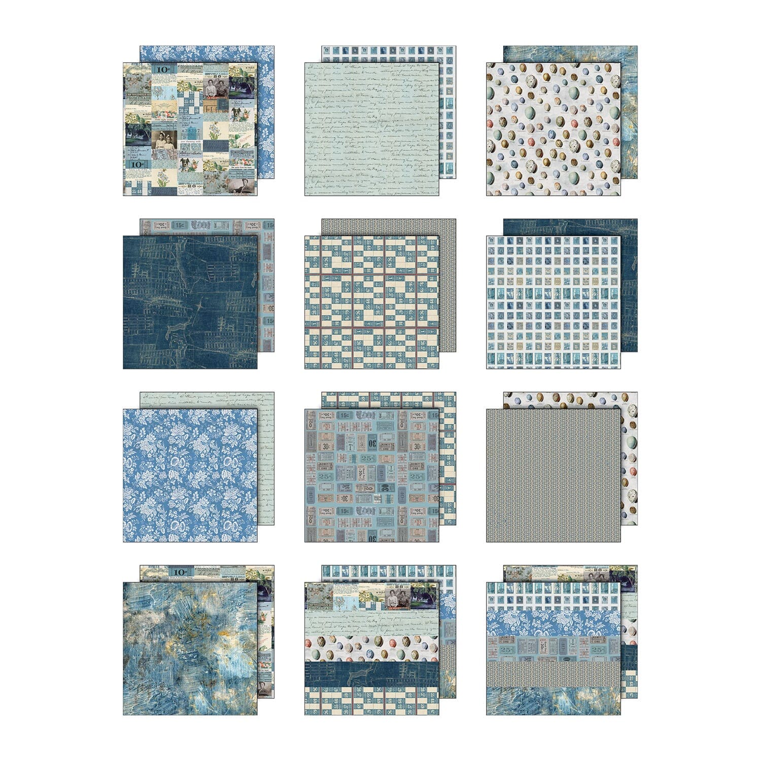 Tim Holtz® Idea-ology Palette Collection - Blue 12x12 Idea-ology Tim Holtz Other 