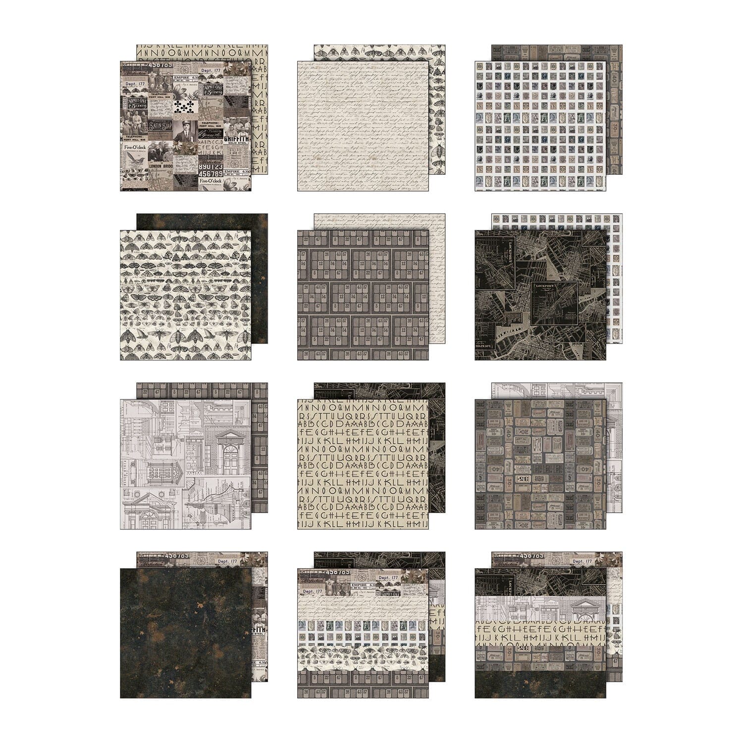 Tim Holtz® Idea-ology Palette Collection - Charcoal 12x12 Idea-ology Tim Holtz Other 