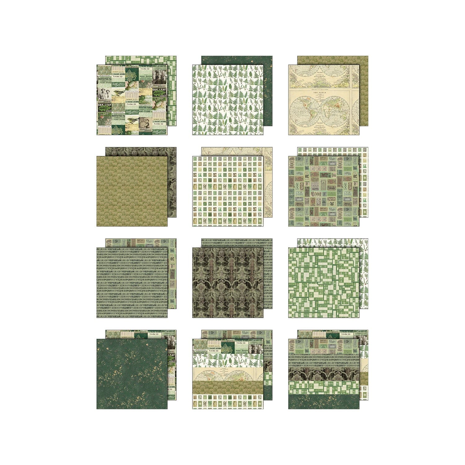 Tim Holtz® Idea-ology Palette Collection - Green 8x8 Idea-ology Tim Holtz Other 