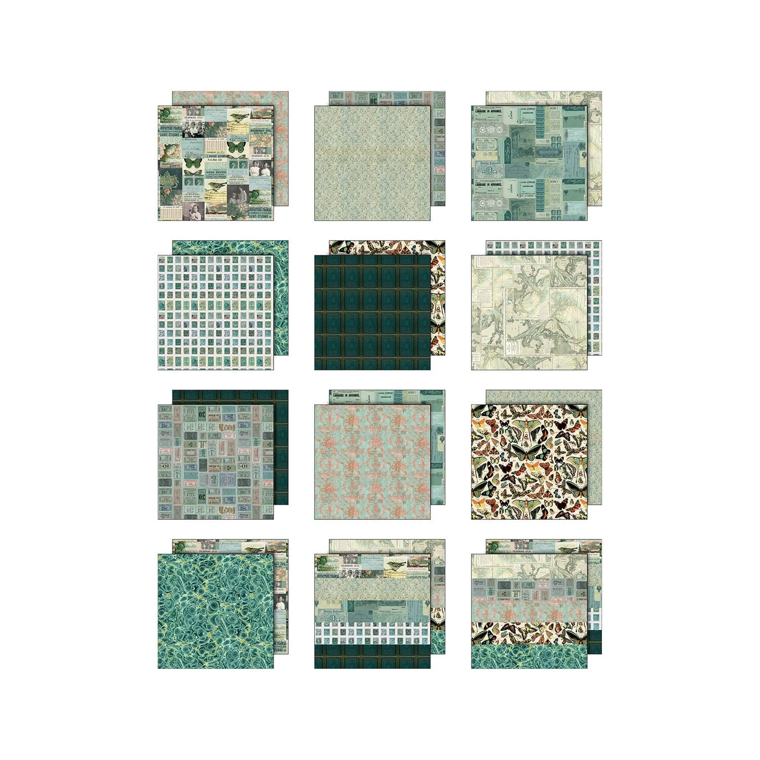 Tim Holtz® Idea-ology Palette Collection - Teal 8x8 Idea-ology Tim Holtz Other 