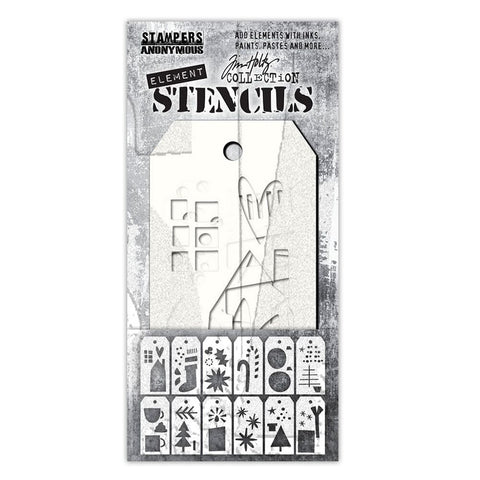 Tim Holtz® Stampers Anonymous Element Stencil - Festive Art Stencil Tim Holtz Other 