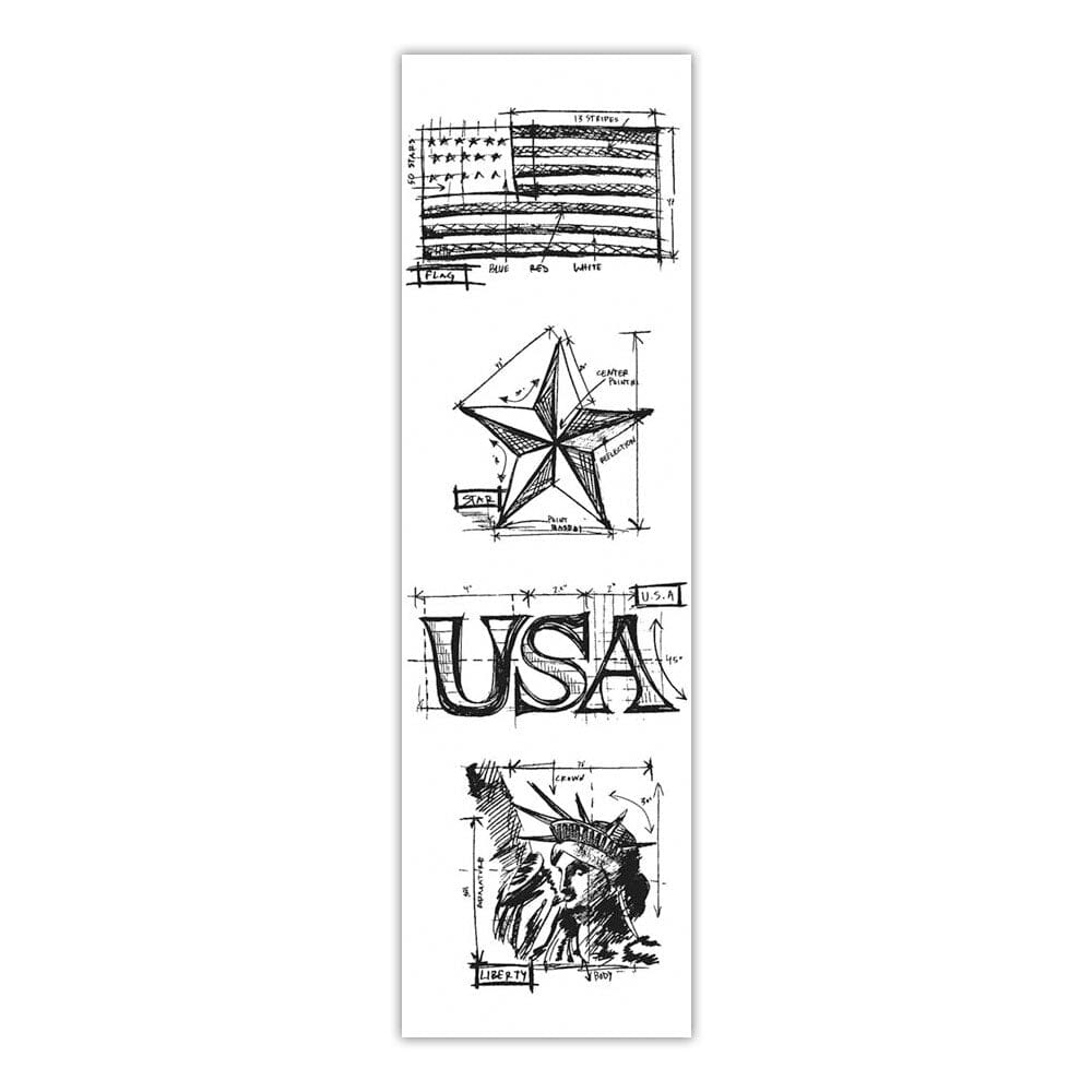 Tim Holtz Stampers Anonymous Mini Blueprints Cling Rubber Americana Stampers Anonymous Tim Holtz Other 