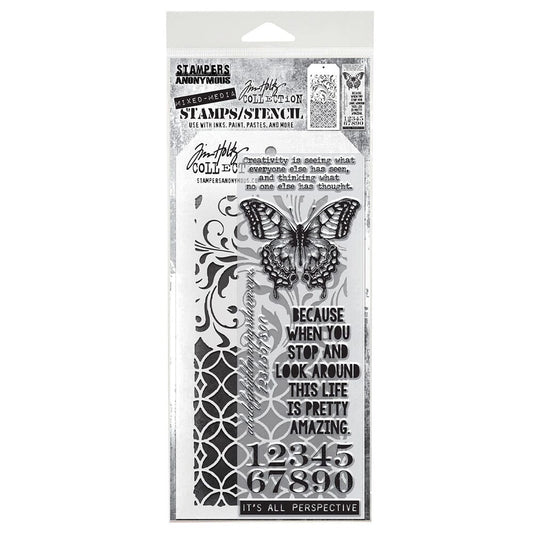 Tim Holtz Stampers Anonymous Stamp & Stencil Mixed Media #15 Stampers Anonymous Tim Holtz Other 