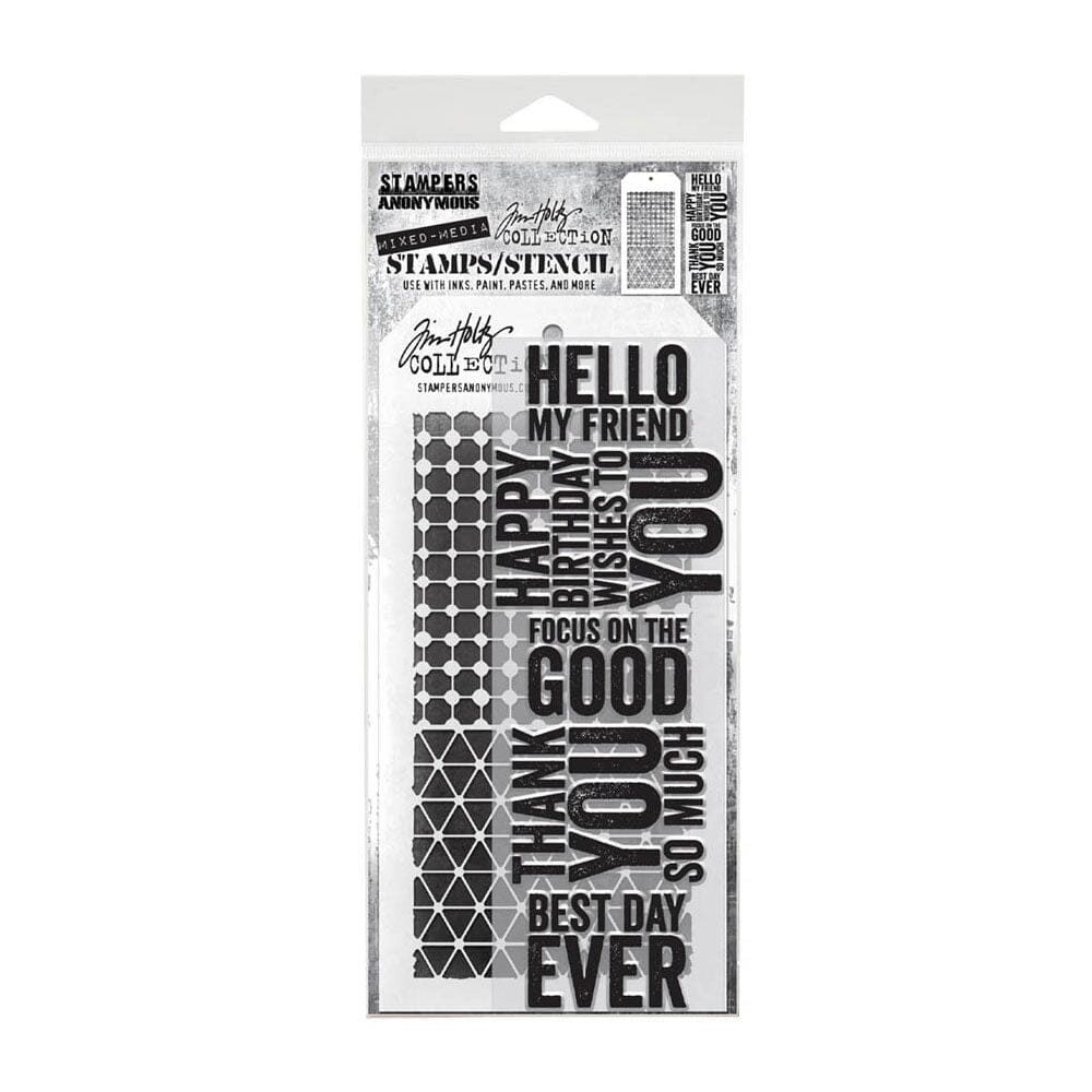 Tim Holtz Stampers Anonymous Stamp & Stencil Mixed Media #40 Stampers Anonymous Tim Holtz Other 