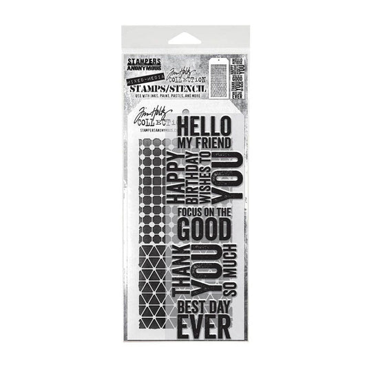 Tim Holtz Stampers Anonymous Stamp & Stencil Mixed Media #40 Stampers Anonymous Tim Holtz Other 