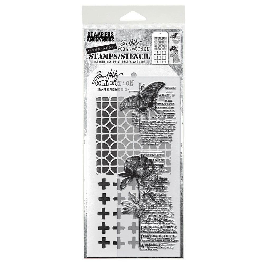 Tim Holtz Stampers Anonymous Stamp & Stencil Mixed Media #60 Stampers Anonymous Tim Holtz Other 