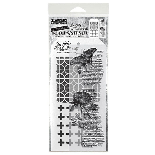 Tim Holtz Stampers Anonymous Stamp & Stencil Mixed Media #60 Stampers Anonymous Tim Holtz Other 