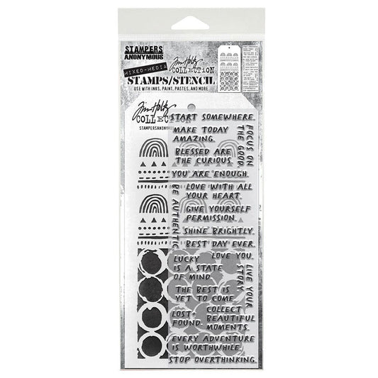 Tim Holtz Stampers Anonymous Stamp & Stencil Mixed Media #62 Stampers Anonymous Tim Holtz Other 