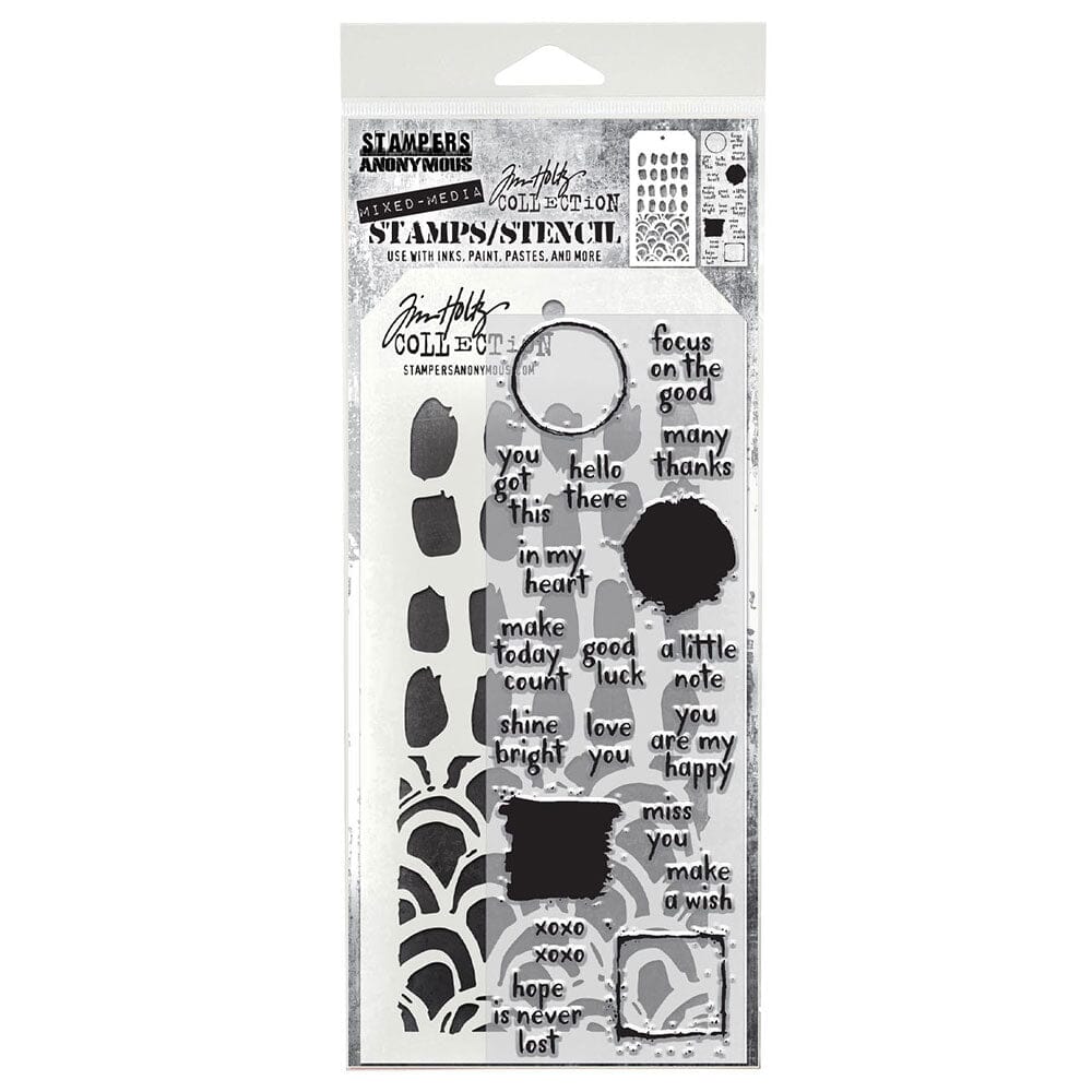 Tim Holtz Stampers Anonymous Stamp & Stencil Mixed Media Note Quotes Stampers Anonymous Tim Holtz Other 
