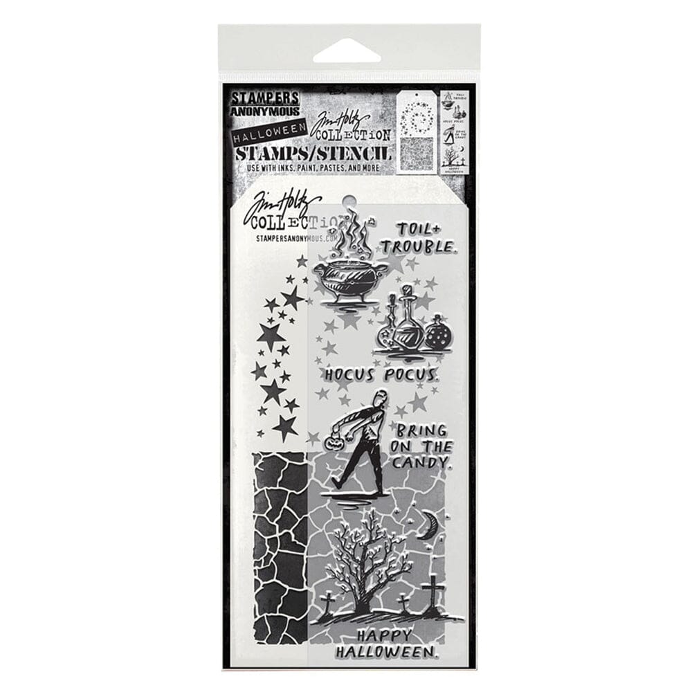 Tim Holtz Stampers Anonymous Mixed Media Stamp & Stencil Halloween Sketch Stampers Anonymous Tim Holtz Other 