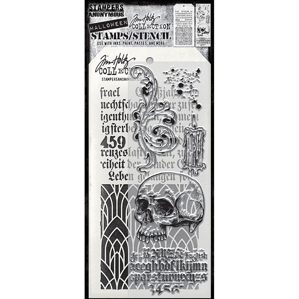 Tim Holtz Stampers Anonymous Mixed Media Stamp & Stencil Foreboding Stampers Anonymous Tim Holtz Other 