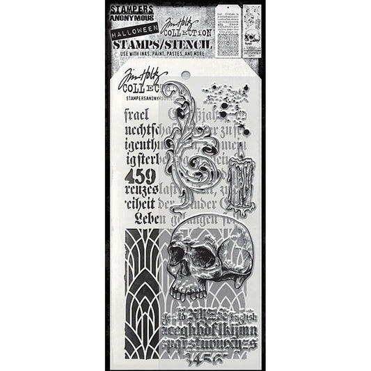 Tim Holtz Stampers Anonymous Mixed Media Stamp & Stencil Foreboding Stampers Anonymous Tim Holtz Other 