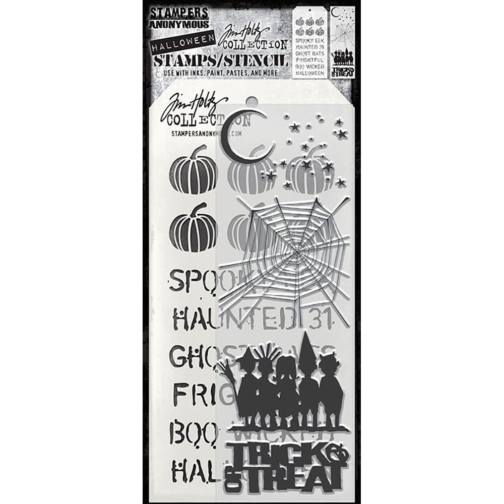 Tim Holtz Stampers Anonymous Mixed Media Stamp & Stencil Halloween Cutouts Stampers Anonymous Tim Holtz Other 
