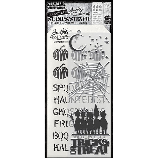 Tim Holtz Stampers Anonymous Mixed Media Stamp & Stencil Halloween Cutouts Stampers Anonymous Tim Holtz Other 