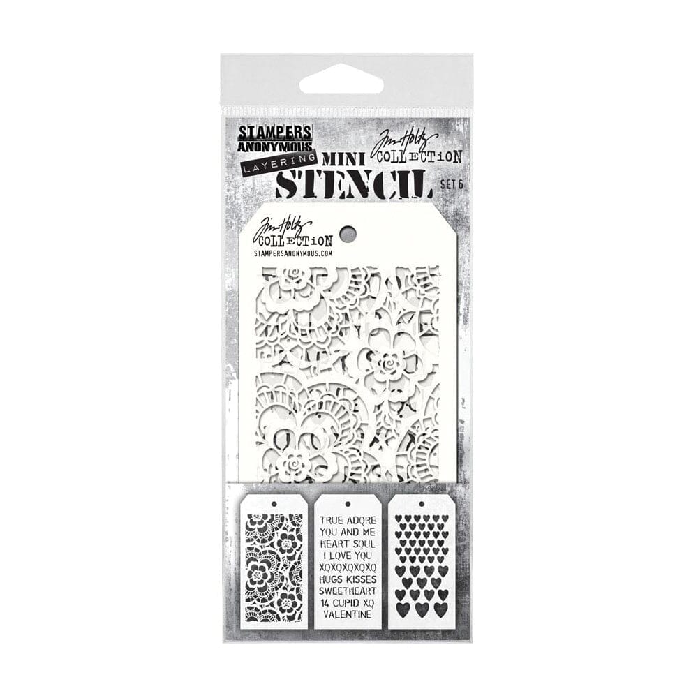 Tim Holtz Stampers Anonymous Mini Layering Stencil Set #6 Stampers Anonymous Tim Holtz Other 
