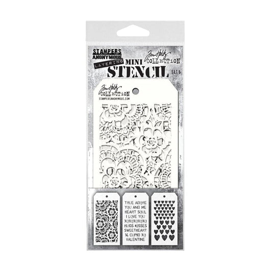 Tim Holtz Stampers Anonymous Mini Layering Stencil Set #6 Stampers Anonymous Tim Holtz Other 