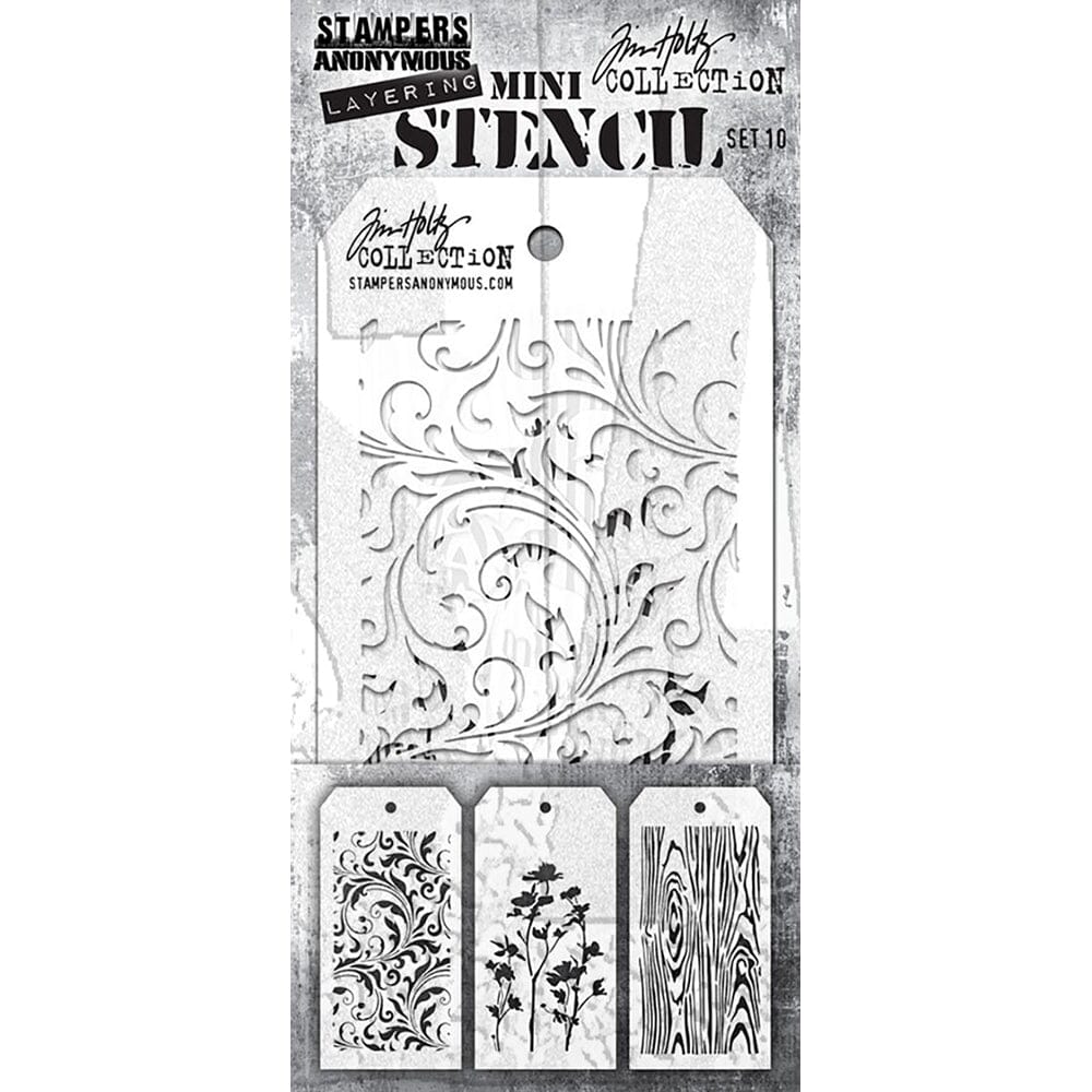 Tim Holtz Stampers Anonymous Mini Layering Stencil Set #10 Stampers Anonymous Tim Holtz Other 