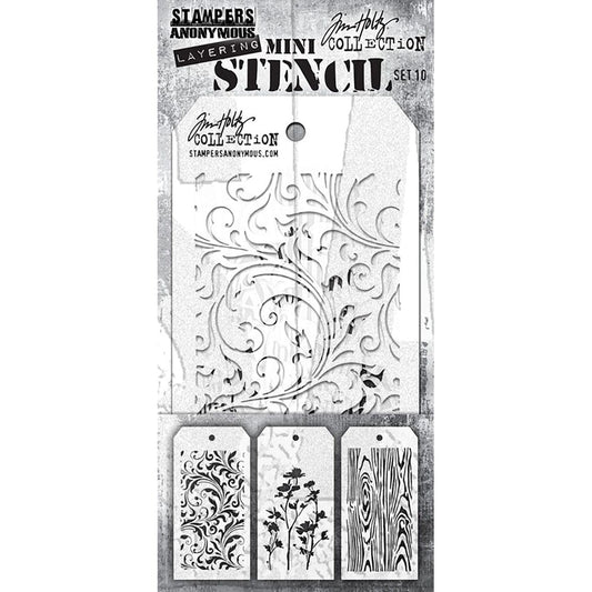Tim Holtz Stampers Anonymous Mini Layering Stencil Set #10 Stampers Anonymous Tim Holtz Other 