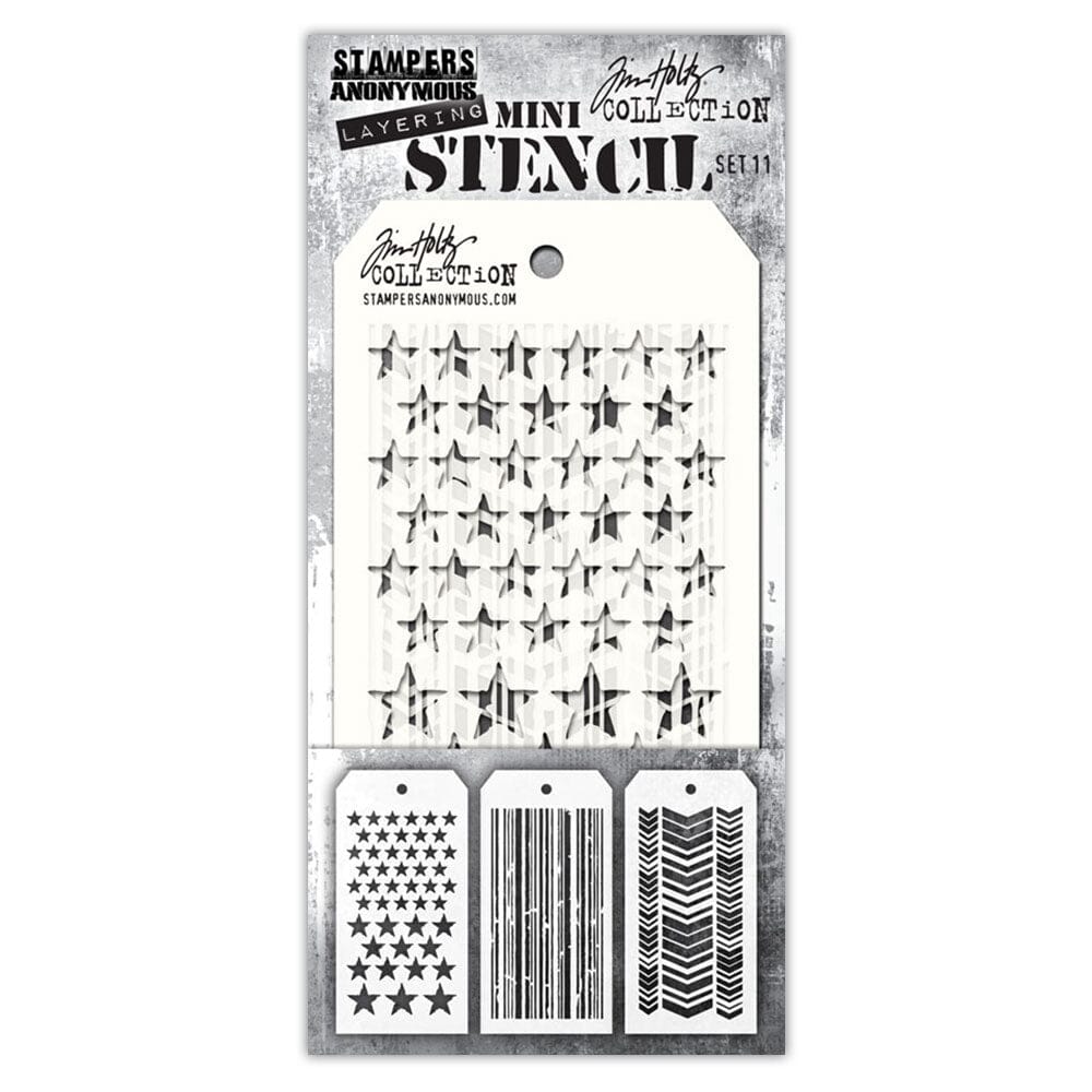 Tim Holtz Stampers Anonymous Mini Layering Stencil Set #11 Stampers Anonymous Tim Holtz Other 