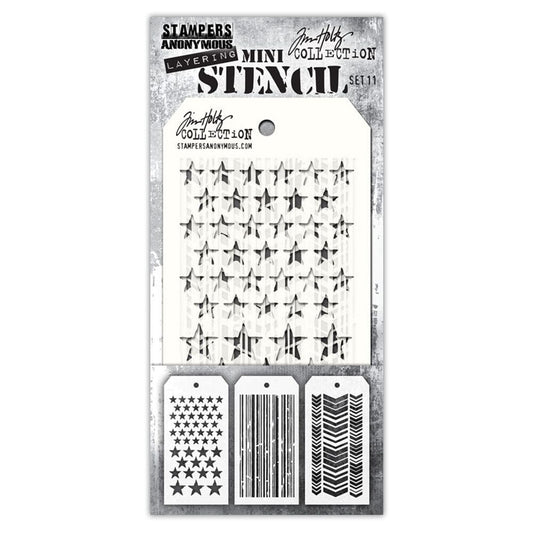 Tim Holtz Stampers Anonymous Mini Layering Stencil Set #11 Stampers Anonymous Tim Holtz Other 