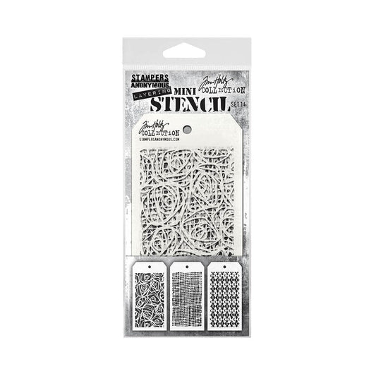 Tim Holtz Stampers Anonymous Mini Layering Stencil Set #14 Stampers Anonymous Tim Holtz Other 