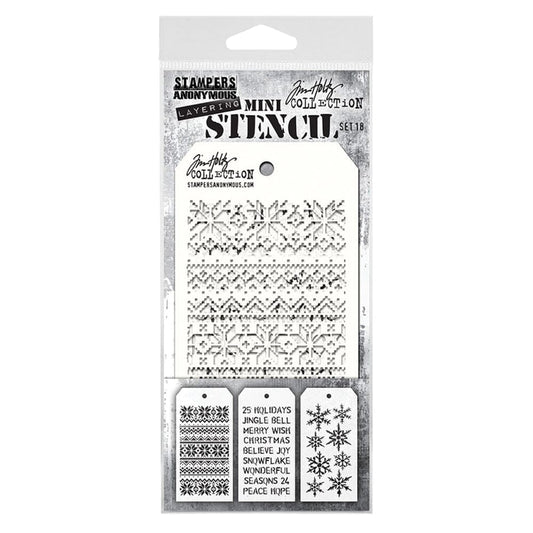 Tim Holtz Stampers Anonymous Mini Layering Stencil Set #18 Stampers Anonymous Tim Holtz Other 