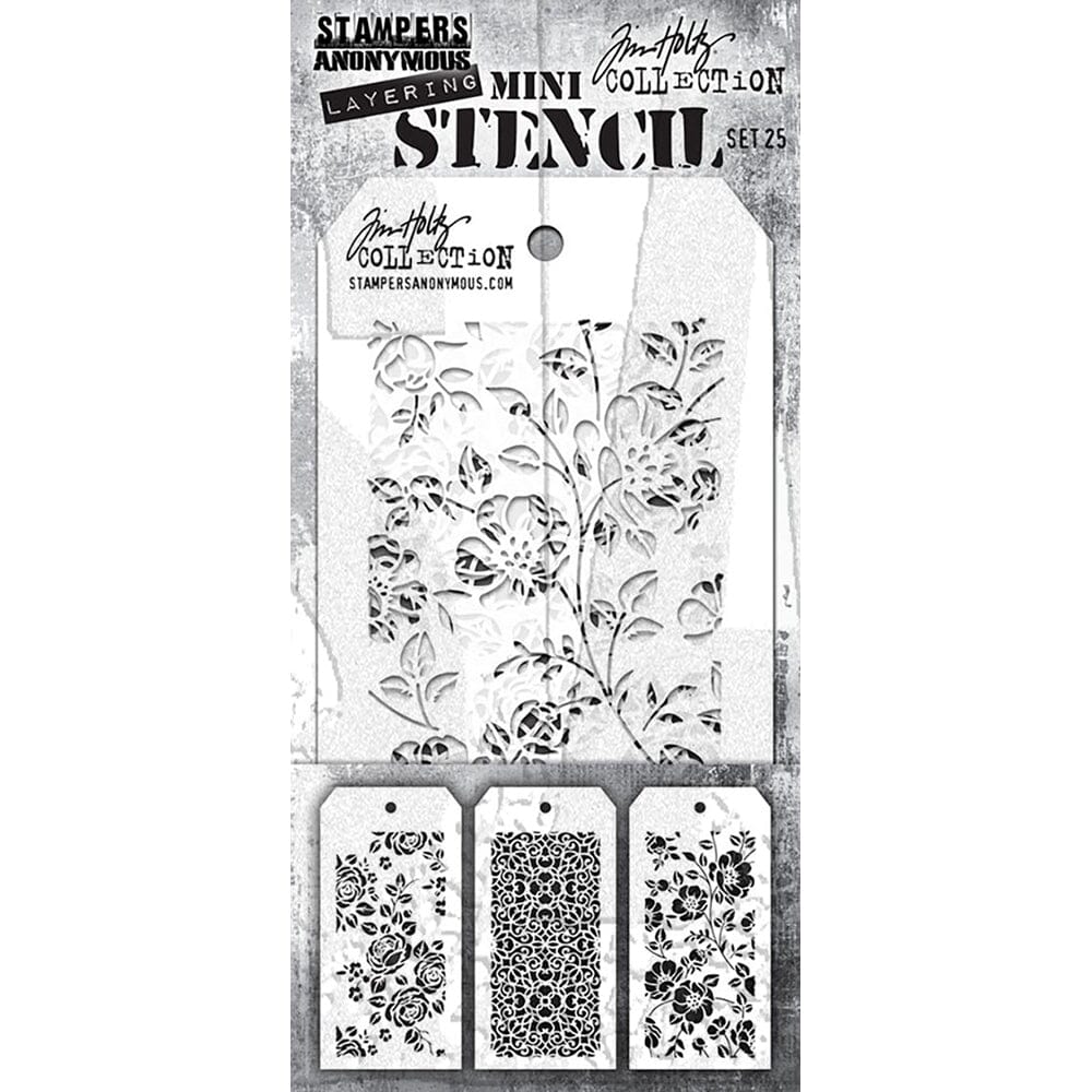Tim Holtz Stampers Anonymous Mini Layering Stencil Set #25 Stampers Anonymous Tim Holtz Other 