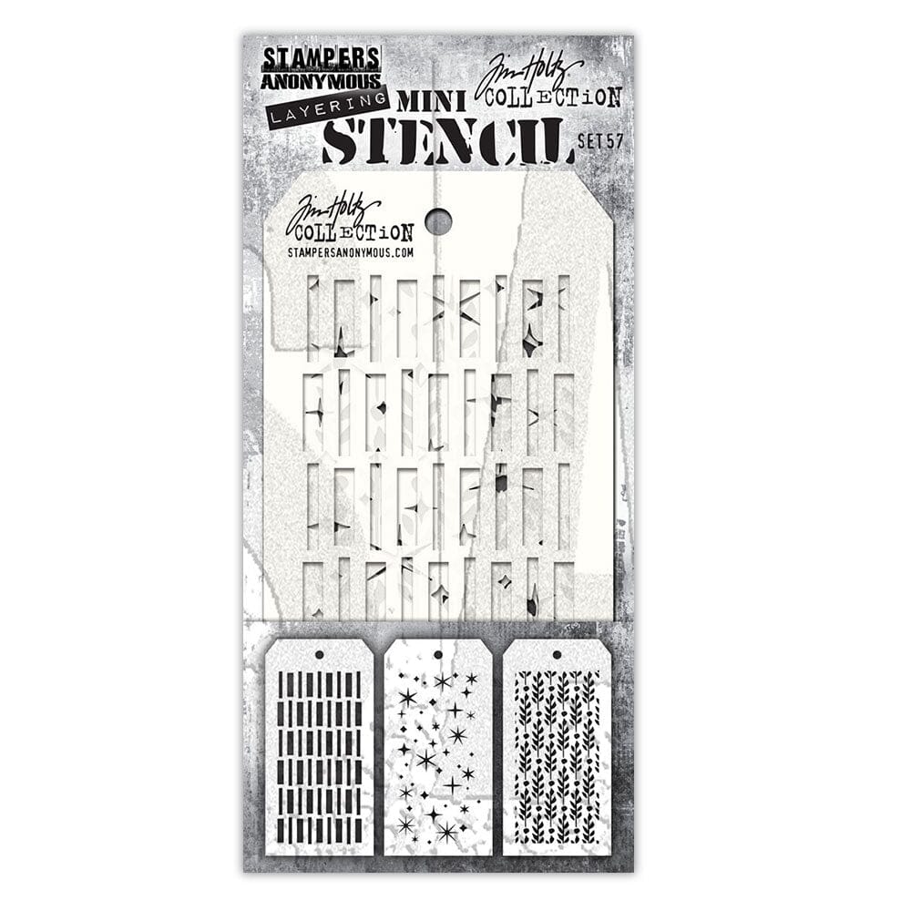 Tim Holtz Stampers Anonymous Mini Layering Stencil Set #57 Stampers Anonymous Tim Holtz Other 