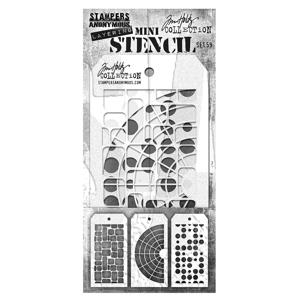 Tim Holtz Stampers Anonymous Mini Layering Stencil Set #59 Stampers Anonymous Tim Holtz Other 