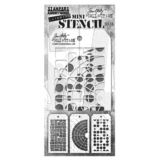 Tim Holtz Stampers Anonymous Mini Layering Stencil Set #59 Stampers Anonymous Tim Holtz Other 