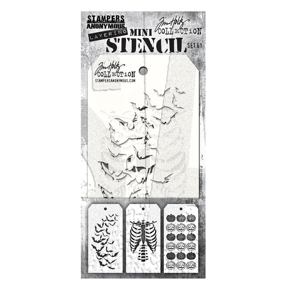 Tim Holtz Stampers Anonymous Mini Layering Stencil Set #61 Stampers Anonymous Tim Holtz Other 