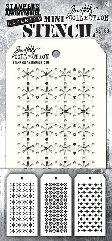 Tim Holtz Stampers Anonymous Mini Layering Stencil Set #63 Stampers Anonymous Tim Holtz Other 