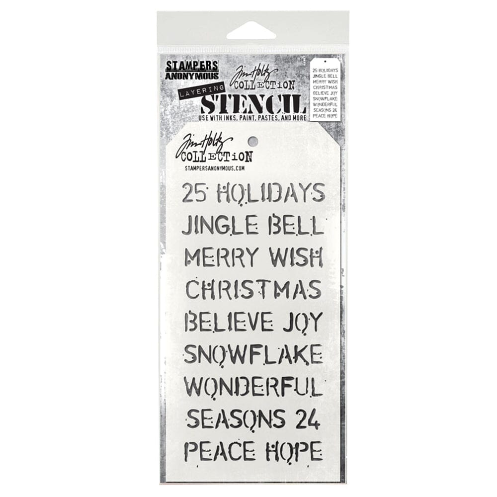 Tim Holtz® Stampers Anonymous - Layering Stencils - Christmas Stencil Tim Holtz Other 