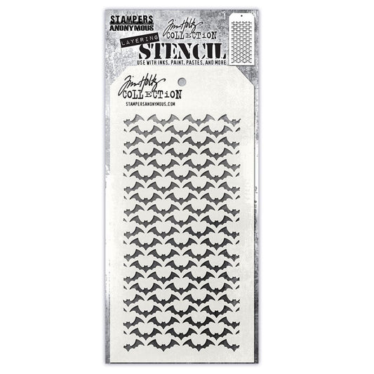 Tim Holtz® Stampers Anonymous - Layering Stencils - Batground Stencil Tim Holtz Other 