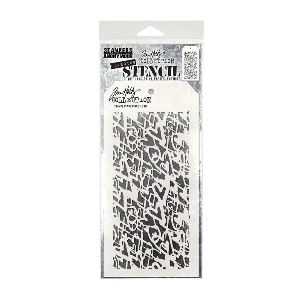 Tim Holtz® Stampers Anonymous - Layering Stencils - Heartstruck Stencil Tim Holtz Other 