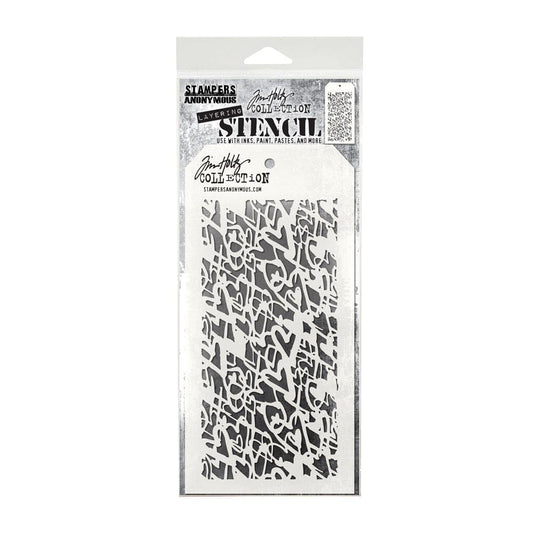 Tim Holtz® Stampers Anonymous - Layering Stencils - Heartstruck Stencil Tim Holtz Other 
