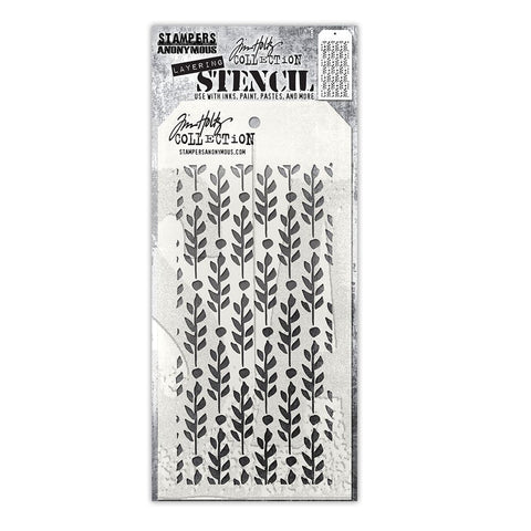 Tim Holtz Stampers Anonymous Layering Stencil Berry Leaves Tim Holtz Other 