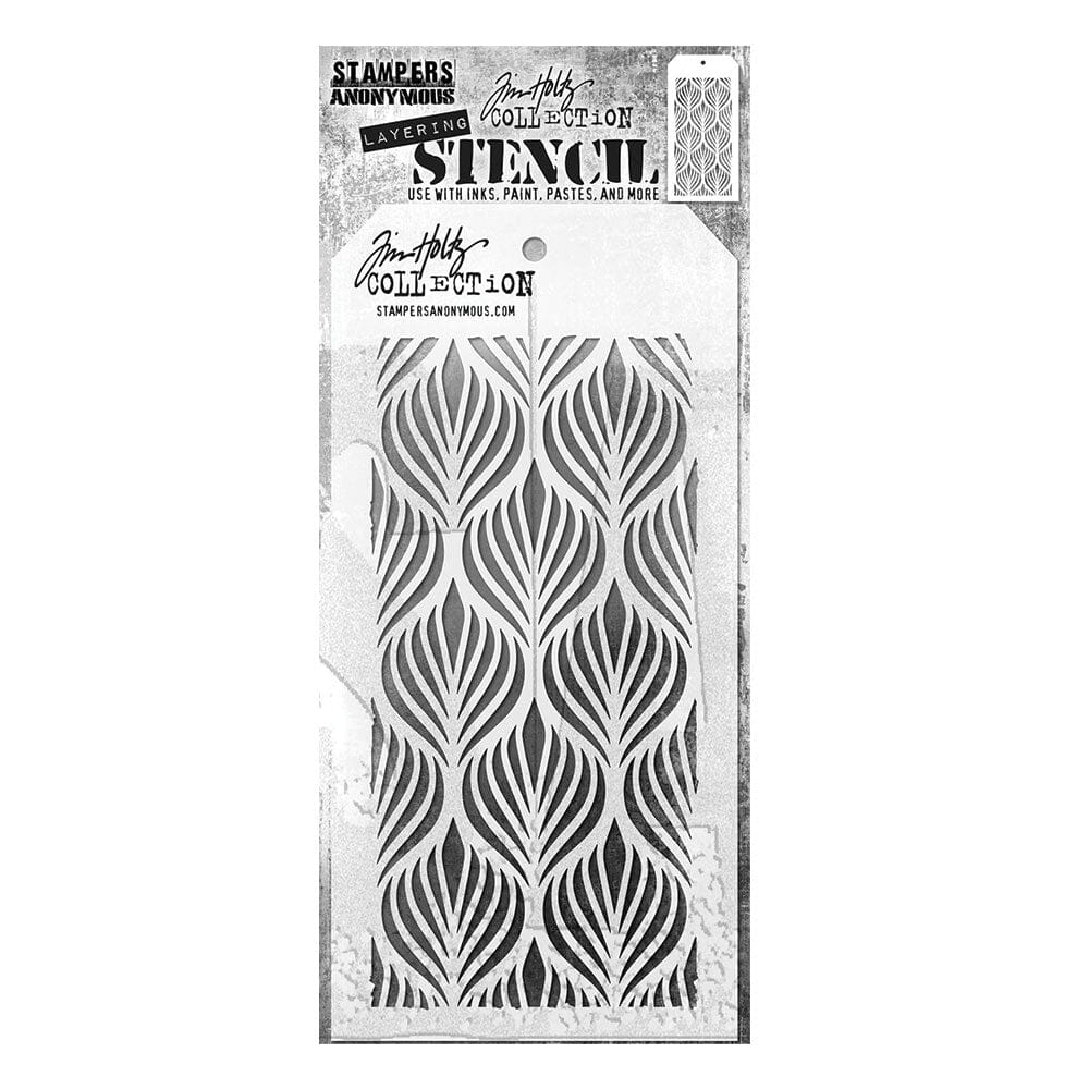 Tim Holtz Stampers Anonymous Layering Stencil Deco Feather Tim Holtz Other 