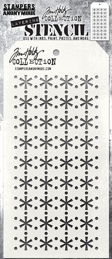 Tim Holtz® Stampers Anonymous - Layering Stencils - Retro Snowflake Stencil Tim Holtz Other 